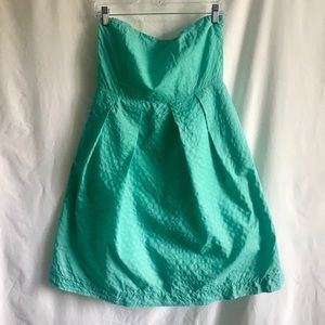 J.Crew strapless aqua dress